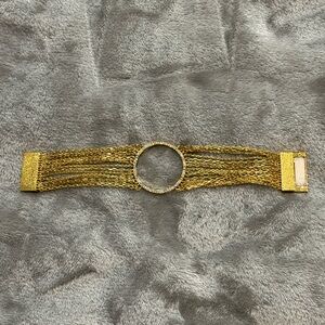 Park Lane Gold Multi-Chain Bracelet with Center Ring